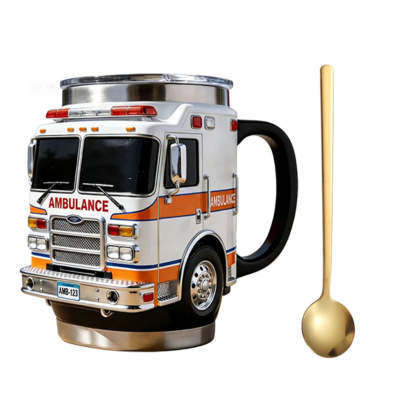 Tasse de sauvetage camion de pompier 3D isolée à double paroi C1