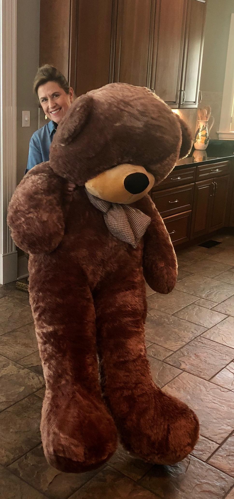 Amazon.com: Giant Teddy Brand 6 Foot Life Size Mocha Brown Color Big ...