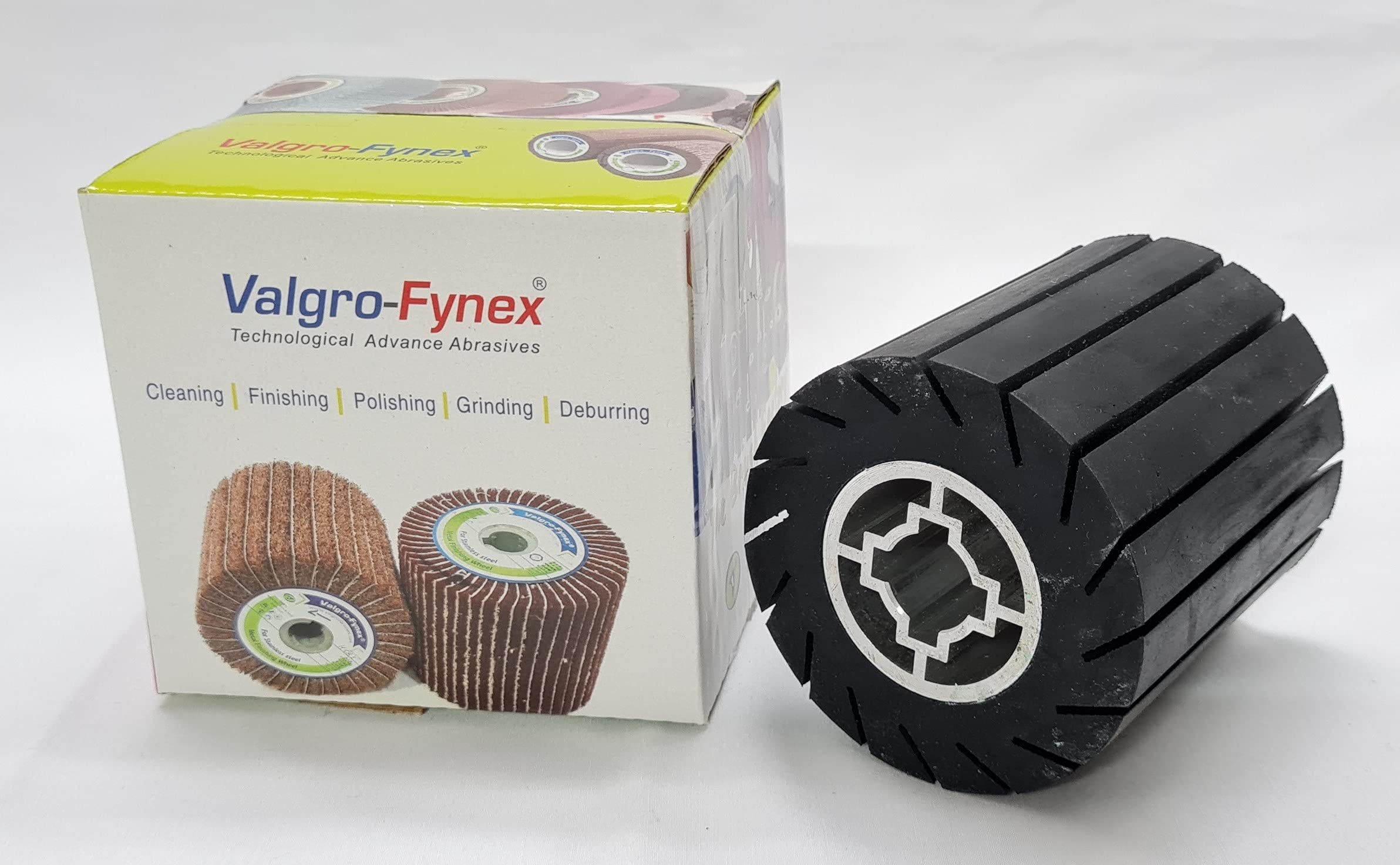 Valgro India Presents Valgro-Fynex Expandable Rubber Burnishing Drum for Grinding Polishing Tool | Rust Removal Black Sponge Expandable Drum-image-36