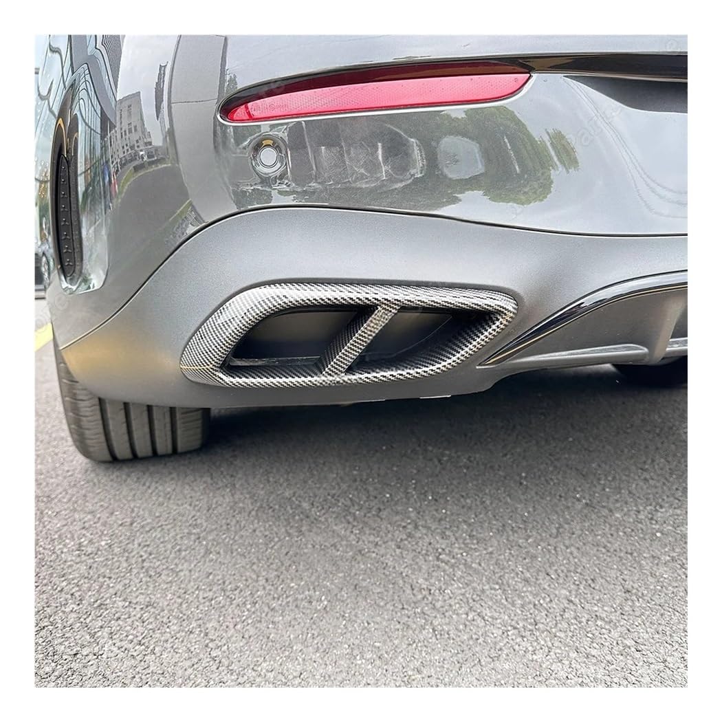 Für CLE Coupe C236 2024+ AMG Auto Hinten Vier Auspuff Endrohr Rahmen Unteren Schalldämpfer Aufkleber Modifikation Blende Auspuffblende