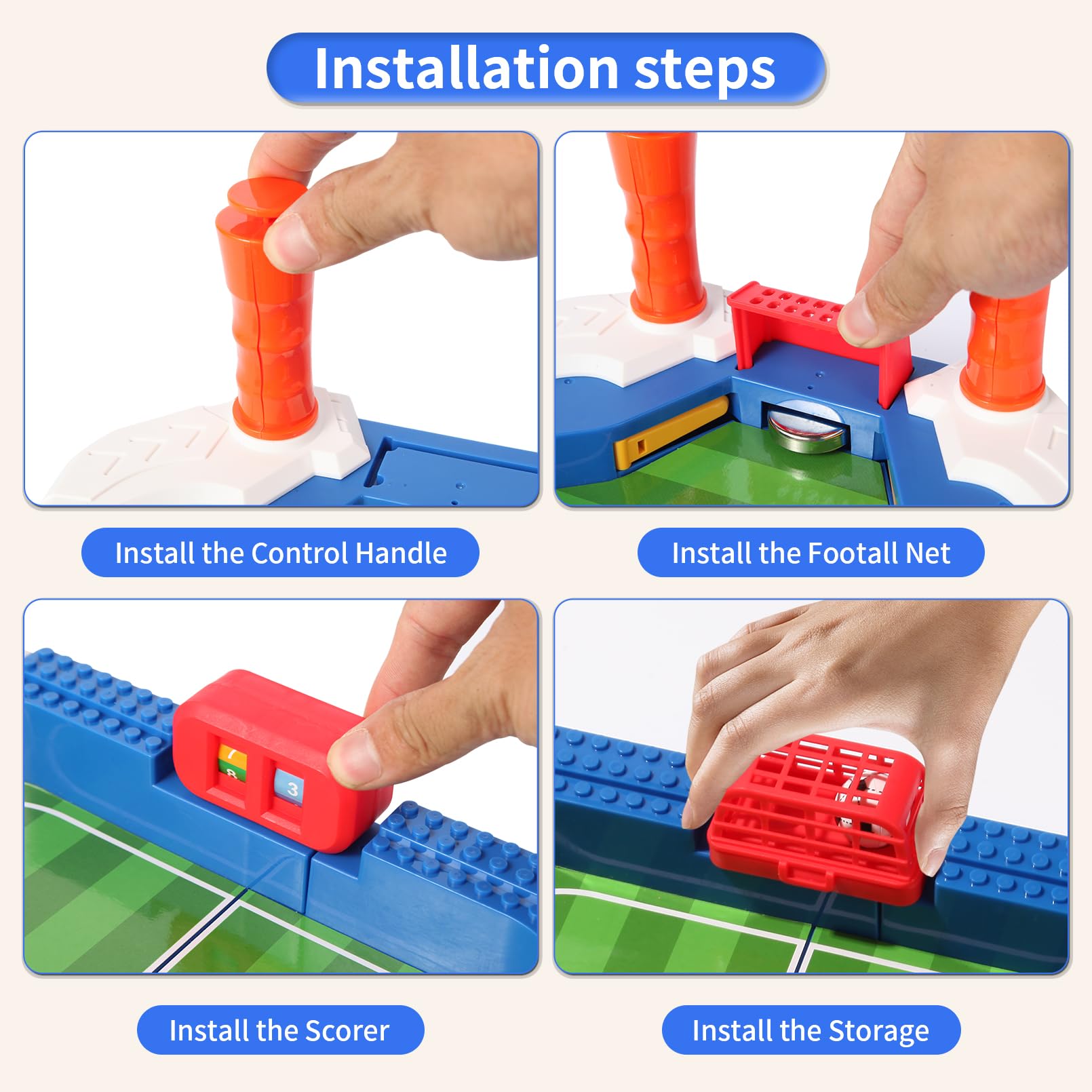 Masyrt – Jeu De Table Basket Et Baby-foot 2 En 1, Score Interactif, Parent-enfant, Dès 3 Ans, Avec Balles Orange Et Dorée