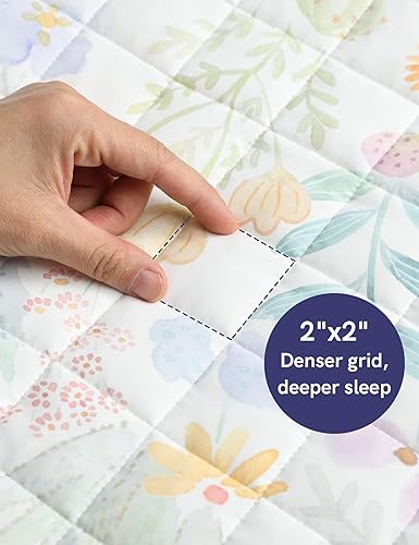 Vista 8 de YnM - Manta con peso de 15 libras para adultos, manta de cama gruesa de lino con cuentas de vidrio para enfriamiento para uso durante toda