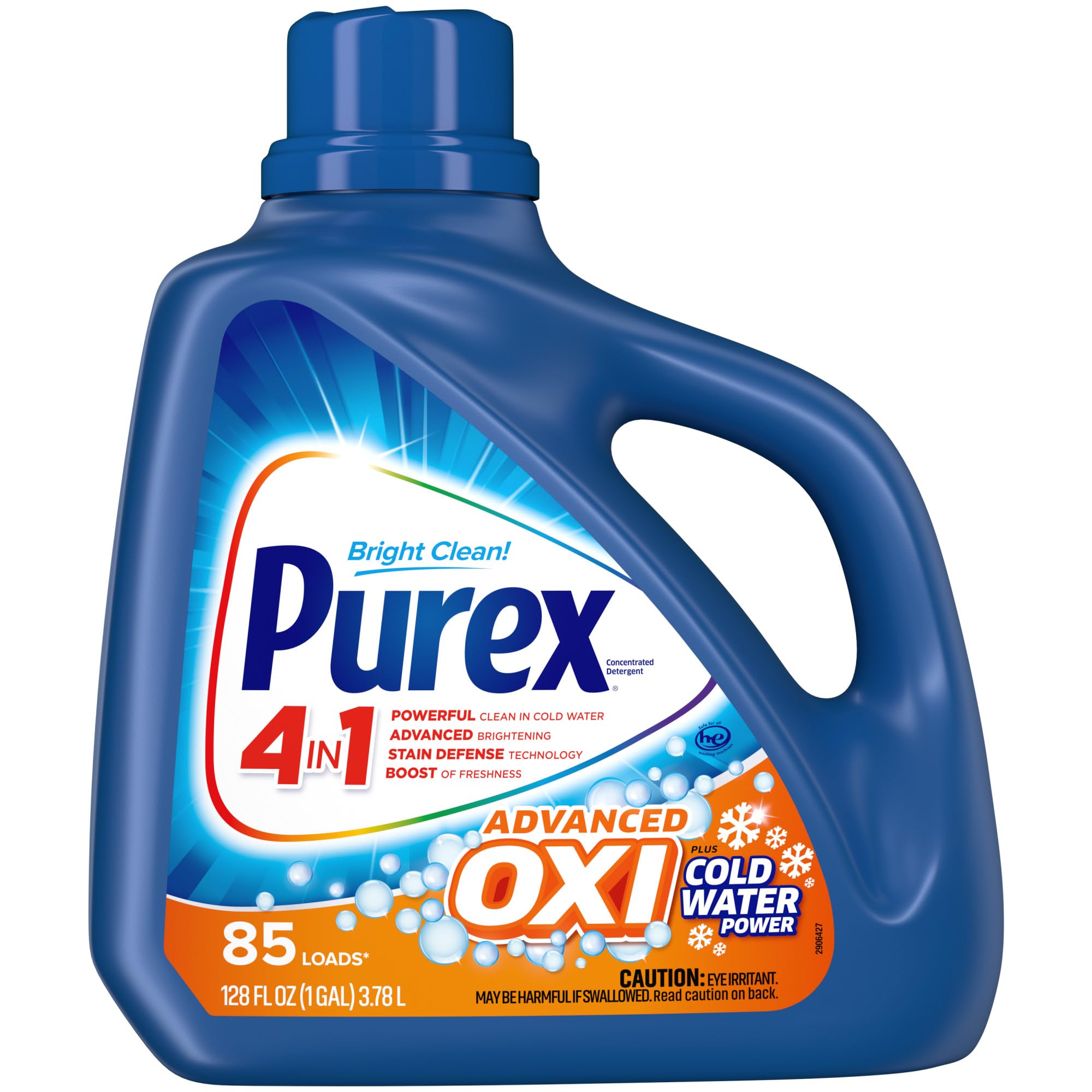 Purex Liquid Laundry Detergent Plus OXI Stain Defense Technology 128 Fluid Ounces 85 Wash Loads