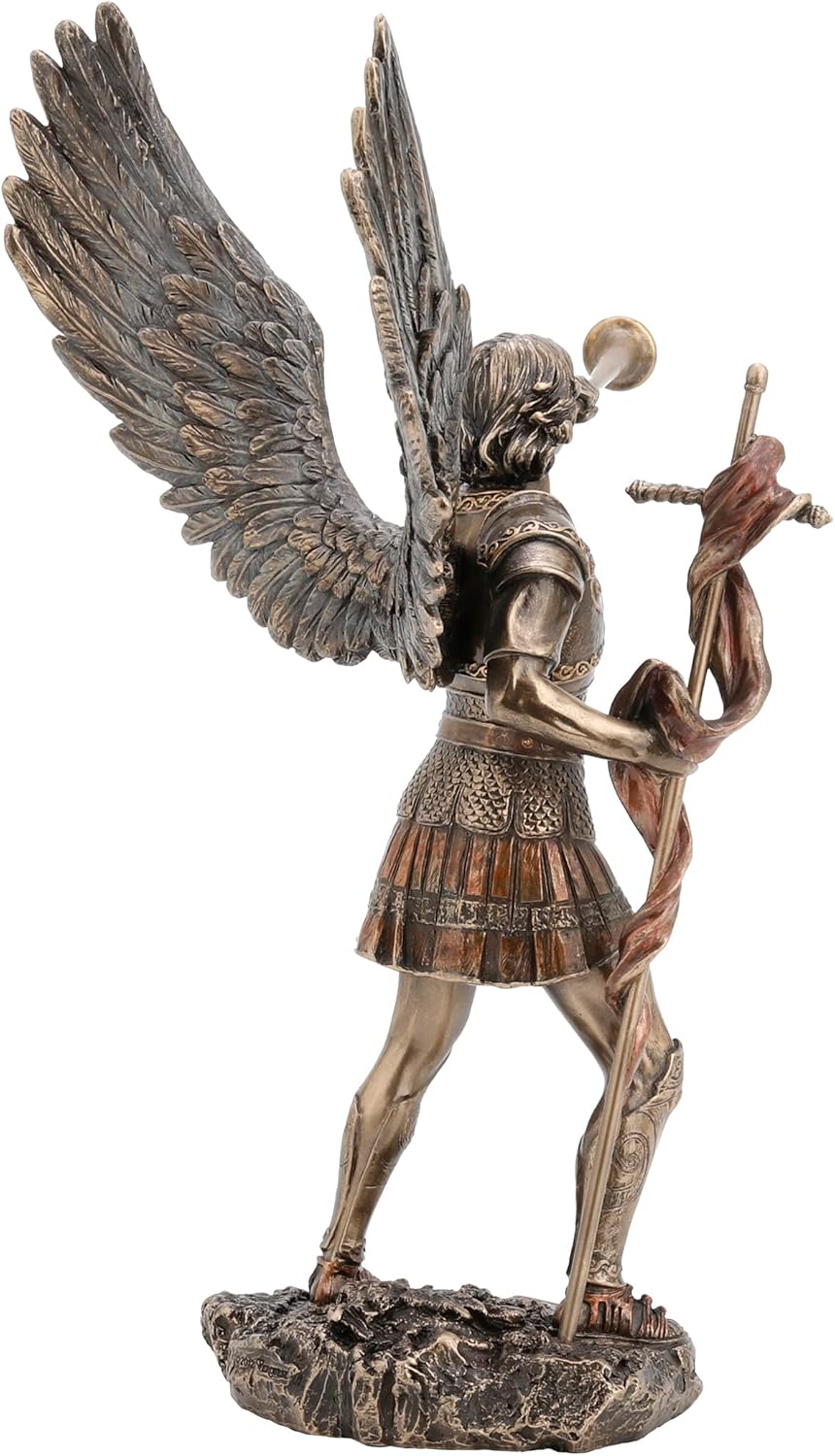 Veronese Design13 Inch Archangel Saint Gabriel Statue Cold Cast Resin Bronze Finish