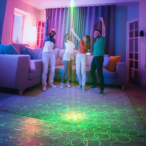 Miniatura 11 de Luces de fiesta para DJ, luces de discoteca activadas por sonido con control remoto para fiesta de baile, karaoke, sala de estar, pub Alimentado por