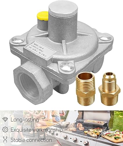Miniatura 6 de Regulador de presión de gas natural de 12 pulgada apto para gas natural y gas licuado, regulador de presión de intercambio de latón para NG 4" WC