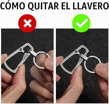 KeyUnity KM04 Titanium Carabiner Key Chain Holder Quick Release EDC Keychain Organizer with Keychain
