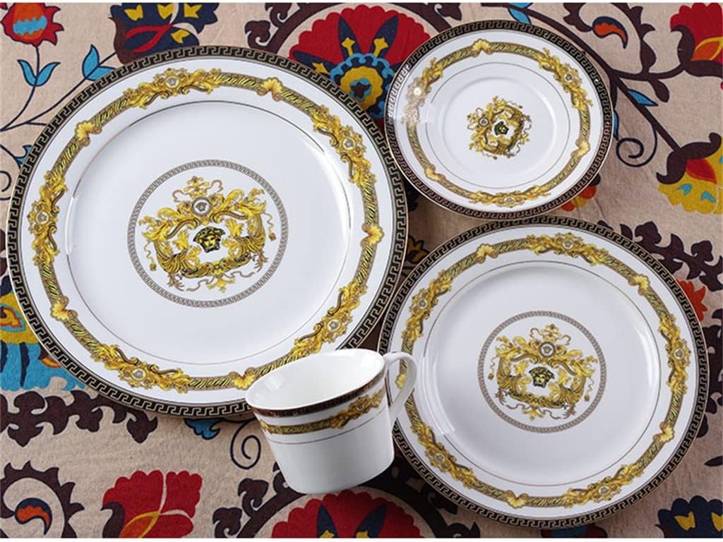 Flat Plate Cutlery Kitchen Catering Utensils Bone Plate Bowl Plate Restaurant Bowl Spoon Set
