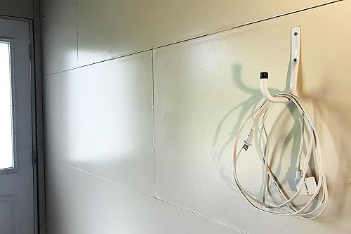 Miniatura 9 de Shepherd Hardware 8096E Ganchos de acero resistente para almacenamiento de garaje, 3 tamaños, paquete de 6, color blanco