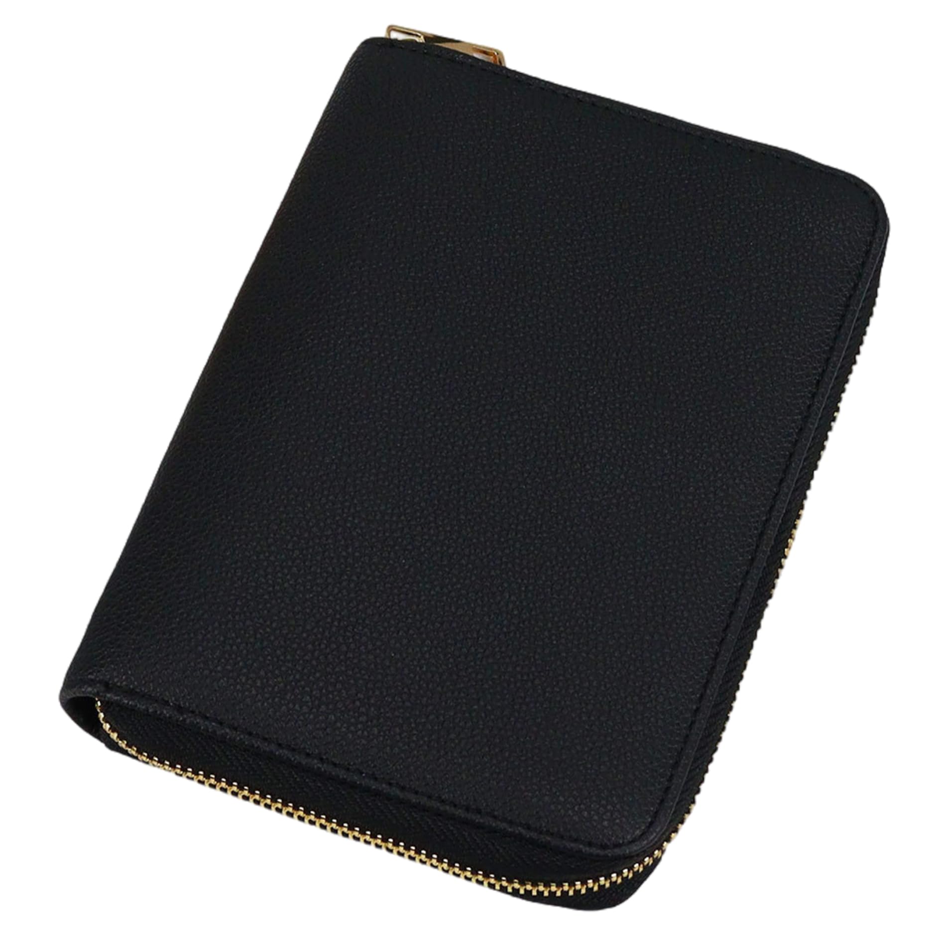 Portefeuille planificateur A7 en cuir PU avec fermeture éclair, organisateur rechargeable 6 anneaux