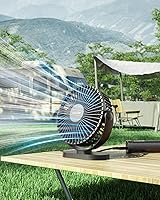 Vista 7 de Gaiatop Ventilador de escritorio USB, 5.5 pulgadas, pequeño, silencioso, potente, 3 velocidades, rotación de 90°, mini ventiladores de mesa de Negro