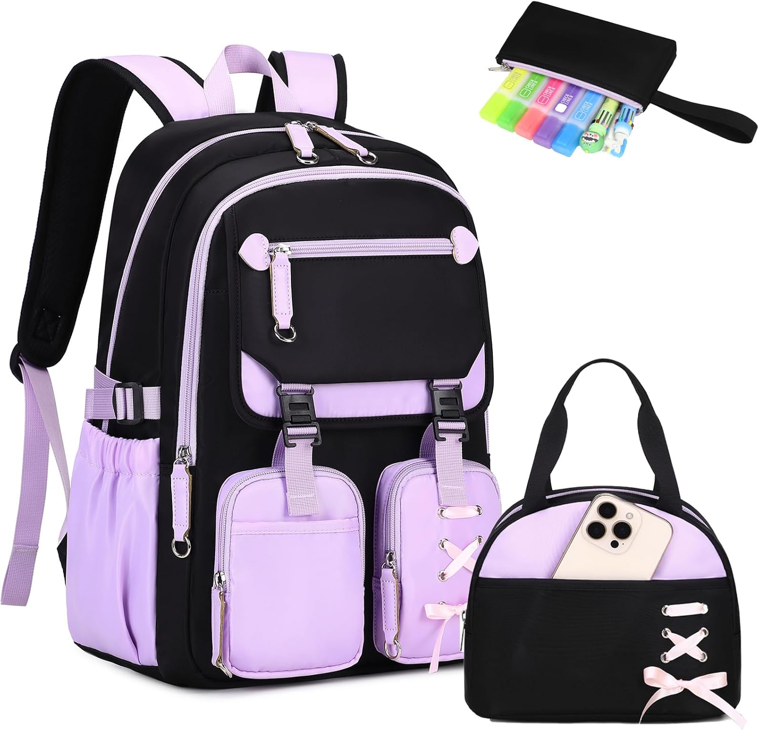 Kids Backpacks for Girls Teens Kawaii Bookbag for Elementary Primary Middle High School Daypack