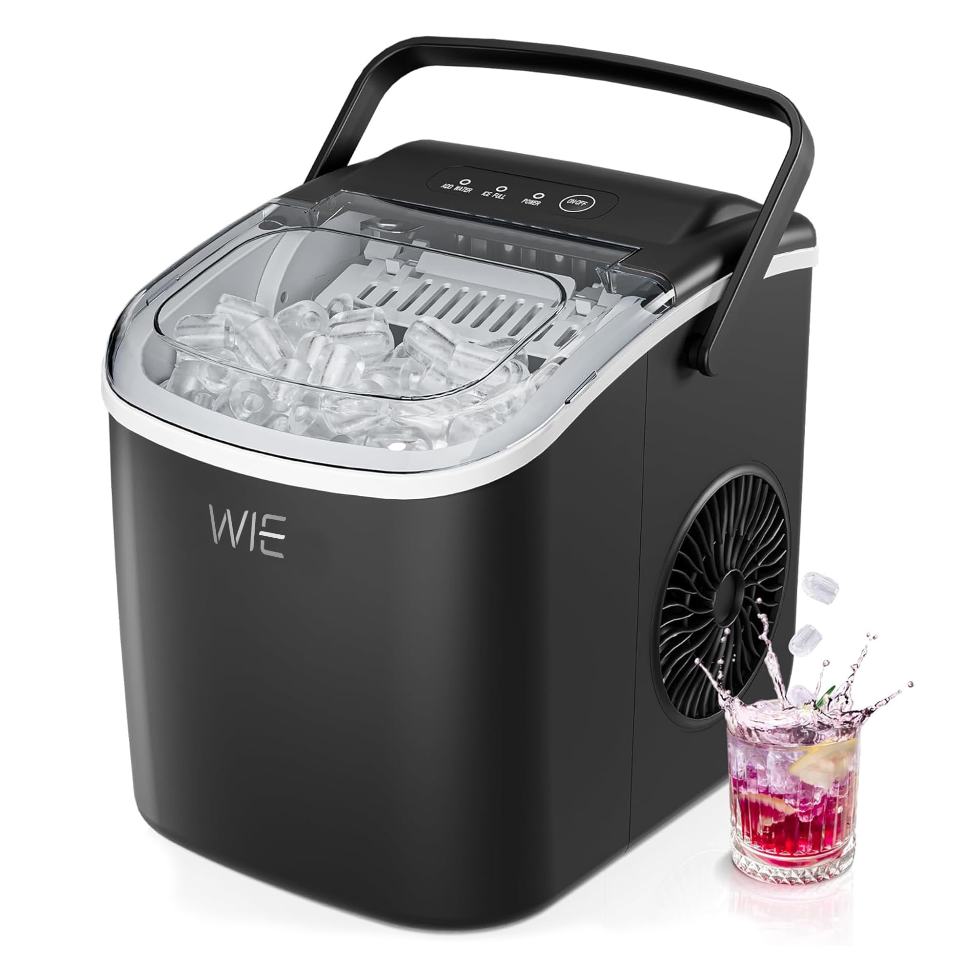 Amazon.co.jp: WIE 製氷機【ハンドル付き氷バスケット 高速製氷 自動