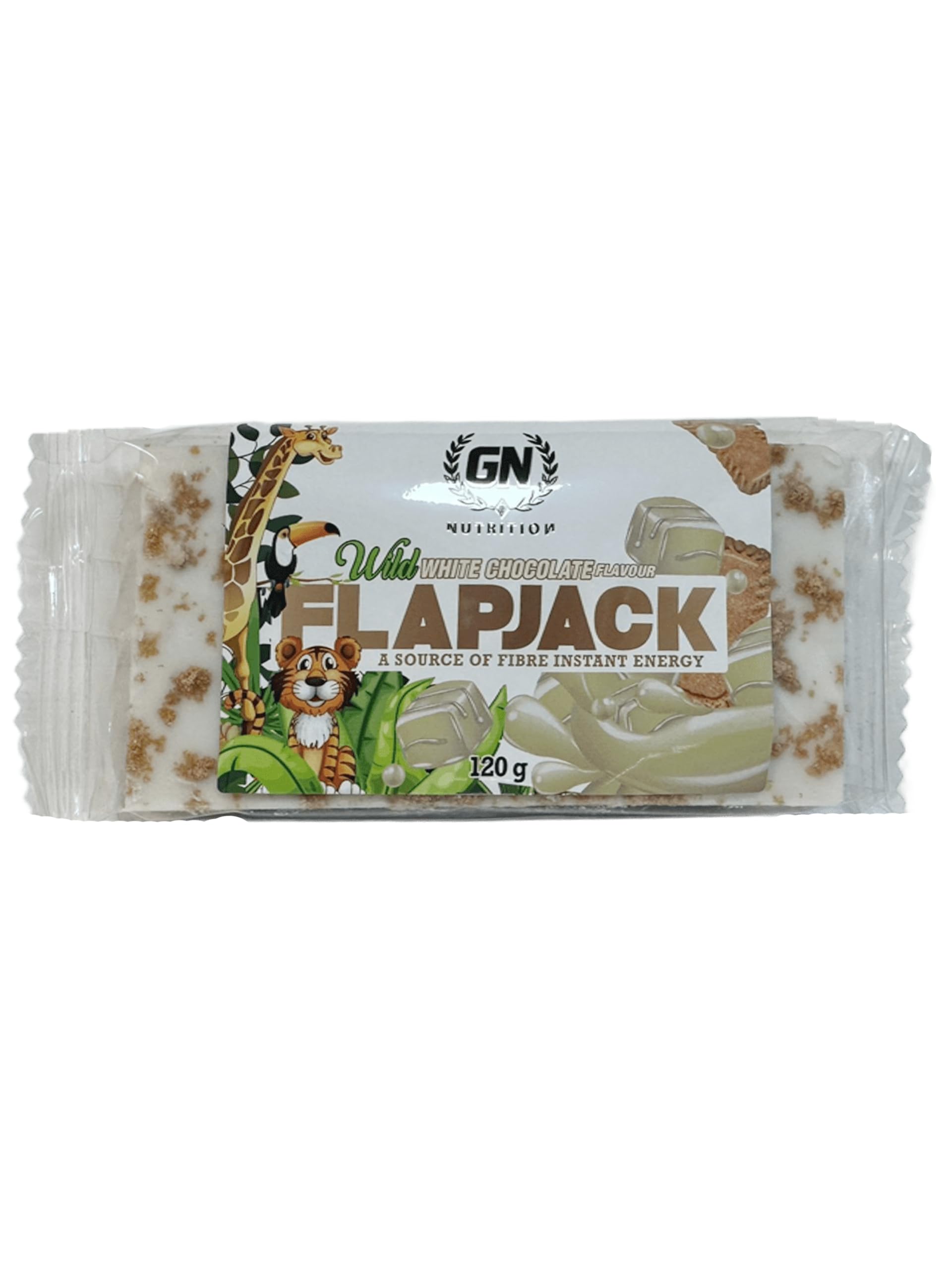 GN NUTRITION FLAPJACK | Barritas Energéticas de Avena | Cajas de 24 unidades | Sabor WILD WHITE CHOCO