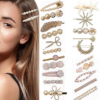 Amazon | 【21個セット】ヘアクリップ パール,BetterJonny