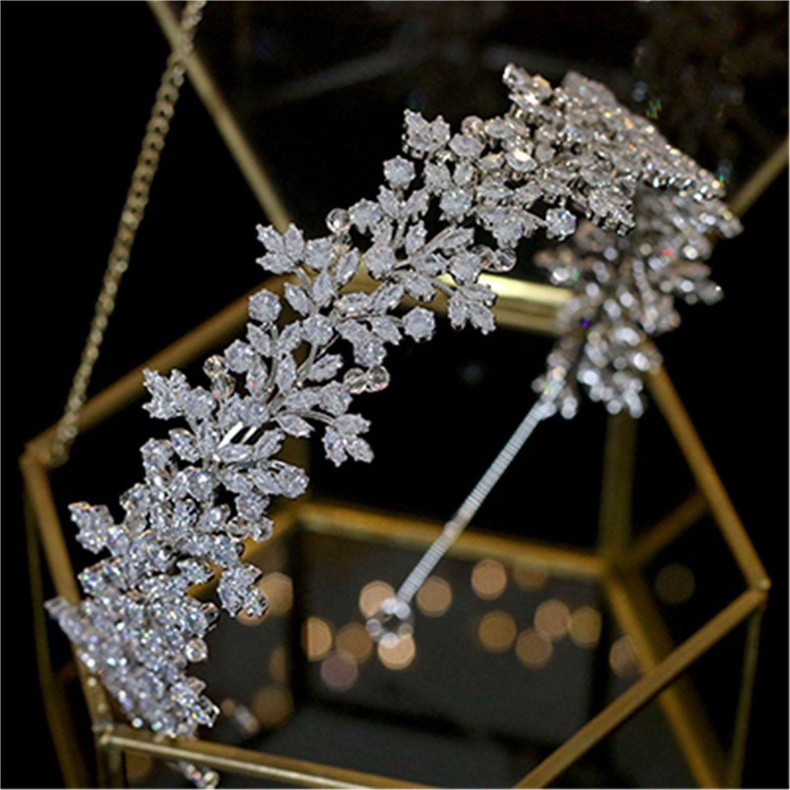 Copricapo da sposa Accessori for capelli Gioielli, Corone for donna, Tiara, Damigella d'onore(Silver)
