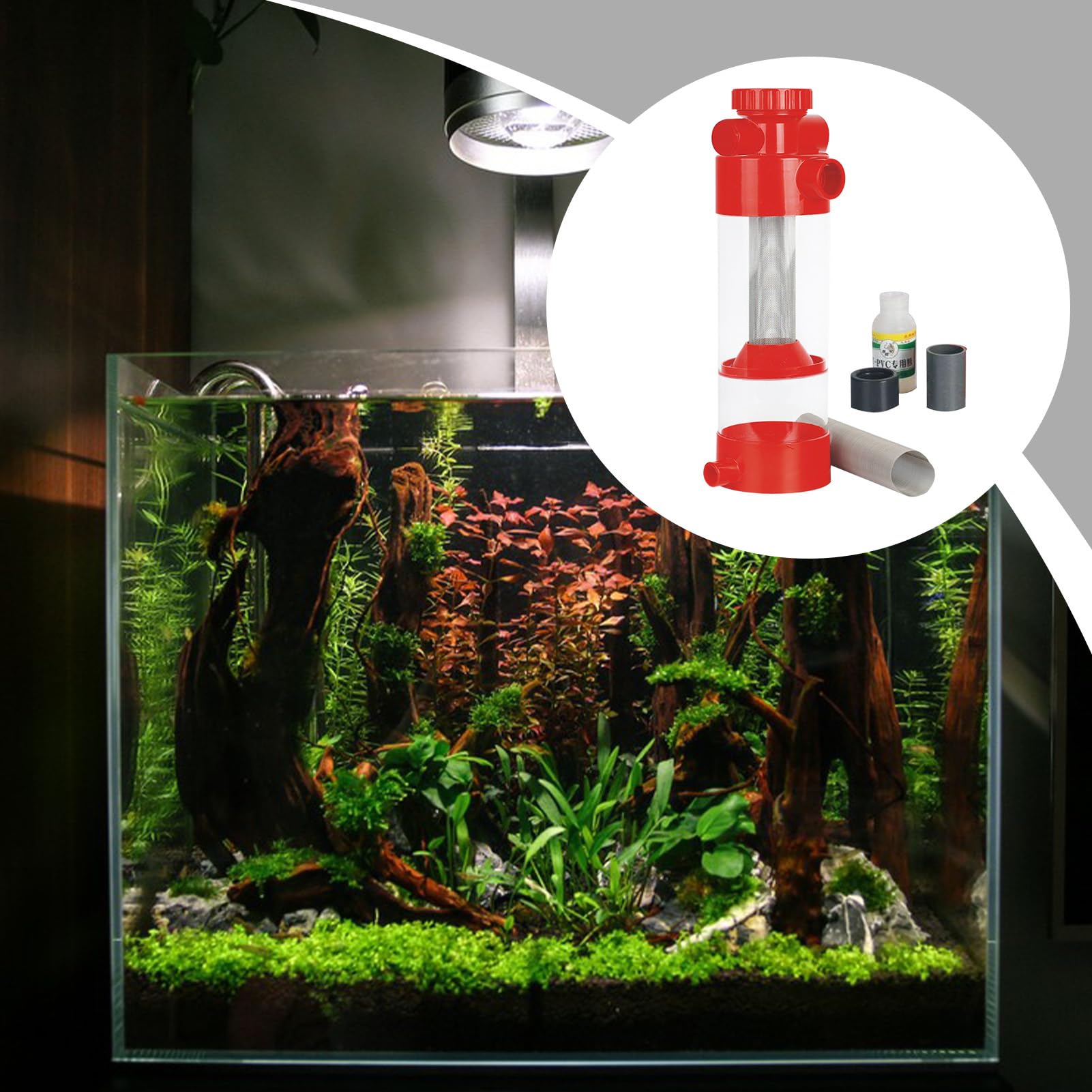 Recolector De Excrementos De Pescado Separador Filtro de Excrementos para | Equipo de Limpieza, Separador Externo para Peceras y Acuarios