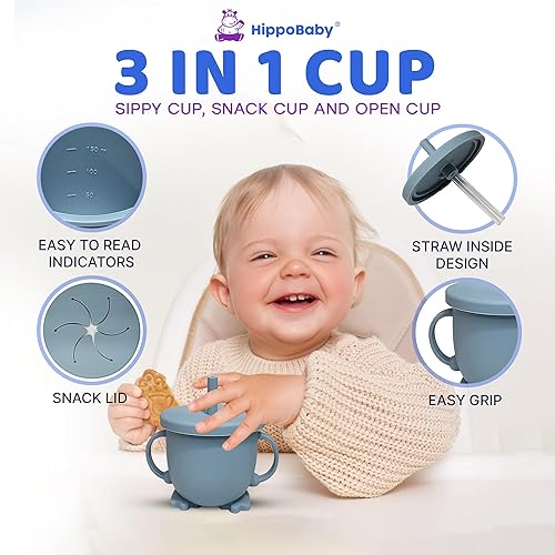 Miniatura 8 de Suministros de destete para bebés  Juego de 10 piezas de alimentación de silicona  Taza de babero para bebé niño pequeño plato dividido y cuenco