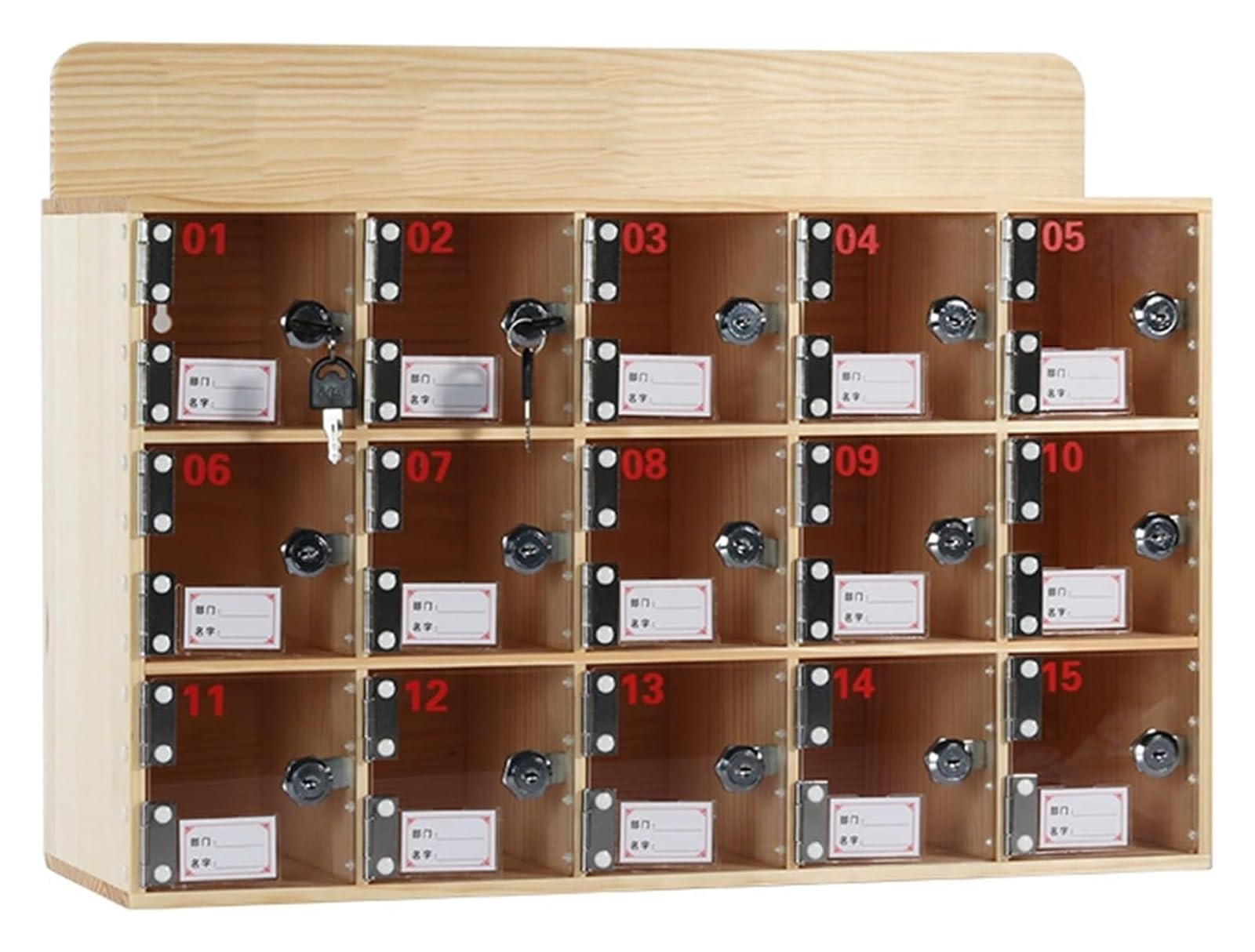 Coffret de rangement pour téléphone portable en bois à 9 cases pour table de bureau