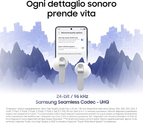 Samsung Galaxy Buds4 Black, Auricolari Bluetooth Wireless, Equalizzatore Adattivo, Chiamate Cristalline, Audio a 360°, ANC, Controllo Adattivo del Rumore, Galaxy AI con Comandi Vocali [ver. italiana] - 4
