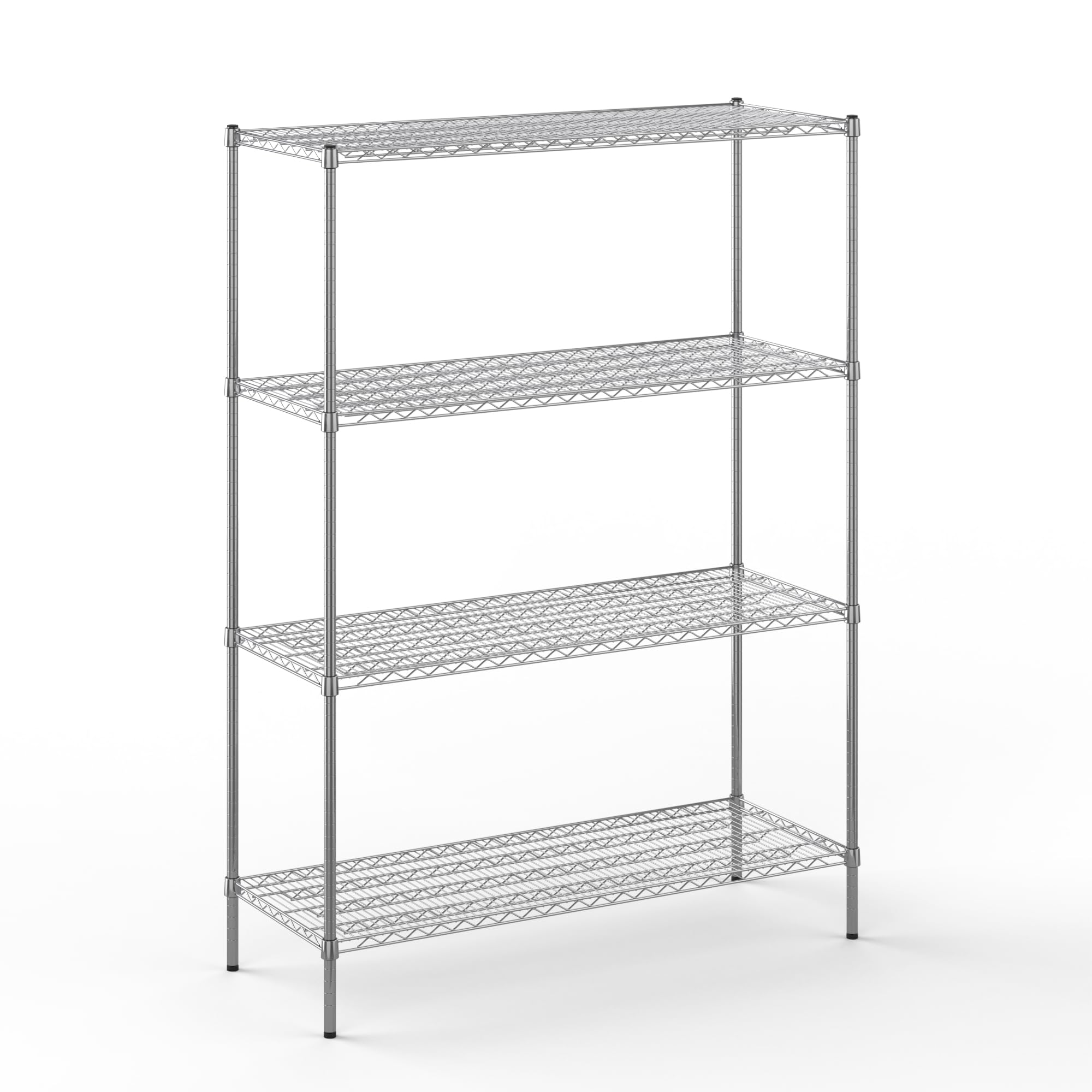 21" Deep x 54" Wide x 74" Height Wire Shelving Kit | 4-Tier | NSF Commercial Storage Rack Unit