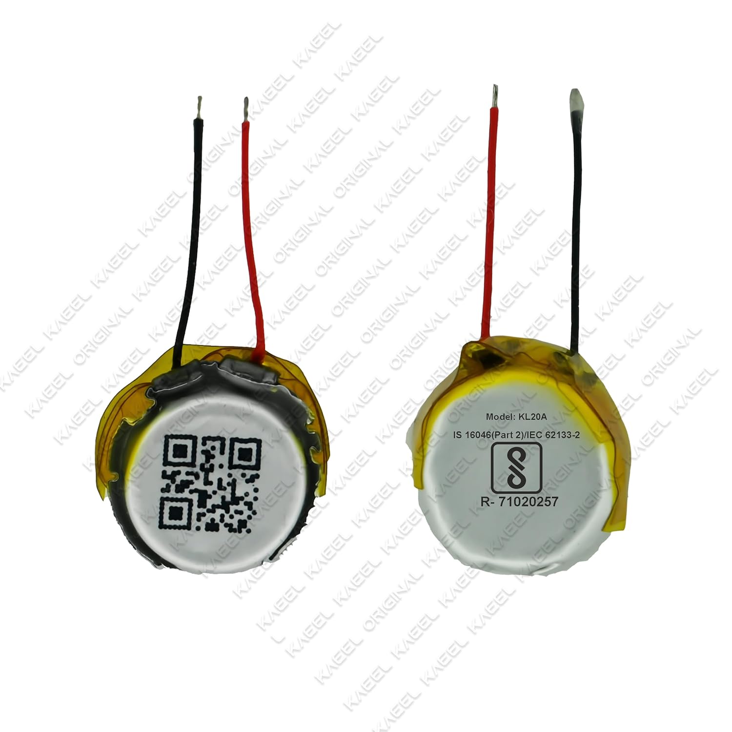 KAEEL ORIGINAL Universal Round Battery Pack of 2 for Xiaomi, Redmi, Oneplus Oppo, Vivo Realme, Samsung and Others Earbuds 3.7V- 55mAh (for Oneplus)