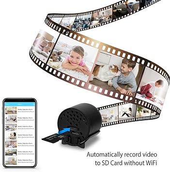 Mini Spy Camera 1080P Surveillance Camera Live Transmission Mobile Phone App for Indoor WiFi Video Surveillance Small WiFi Baby Monitor Security Camera Compact Pet Camera Motion Sensor Night