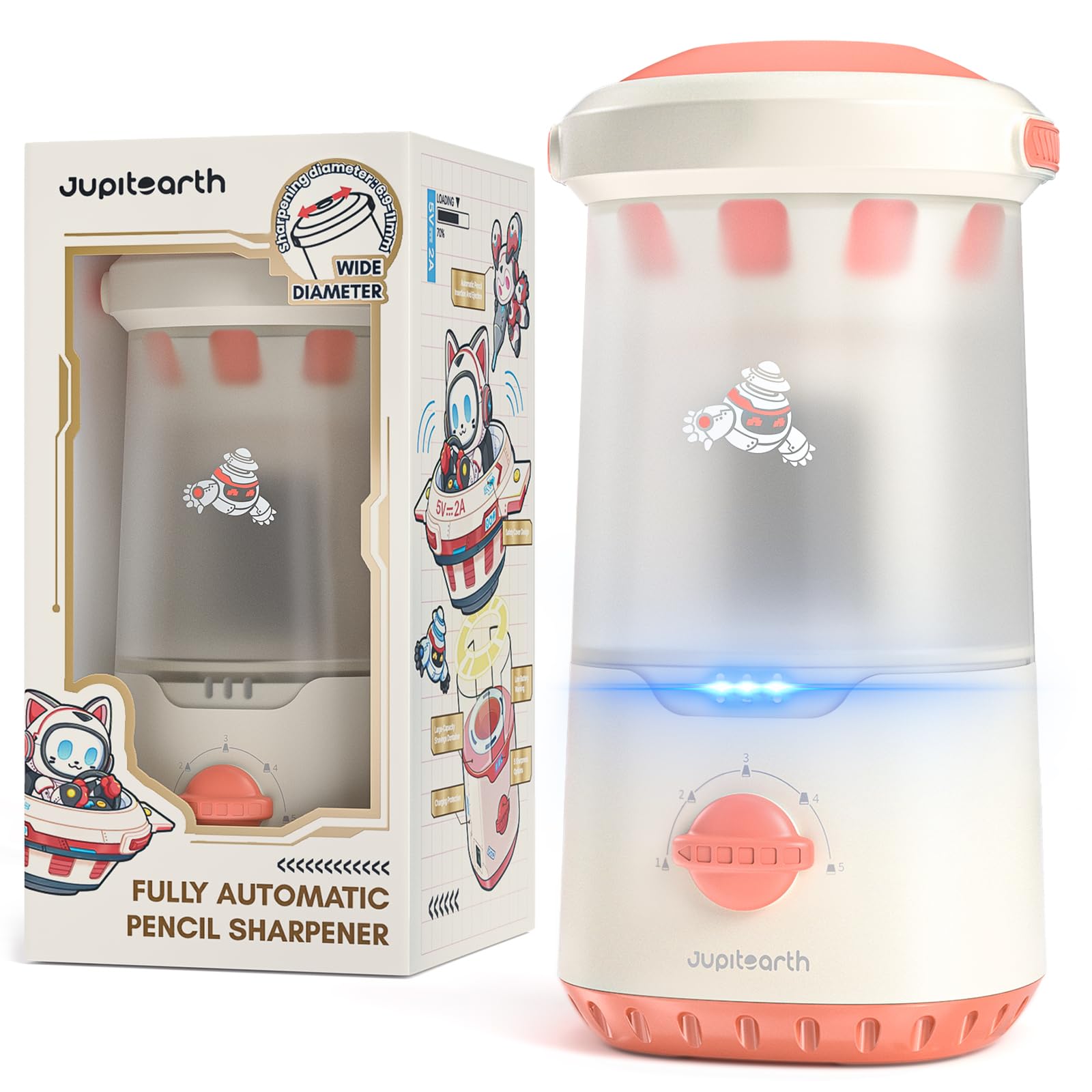 JUPITEARTH Spaceship Electric Pencil Sharpener