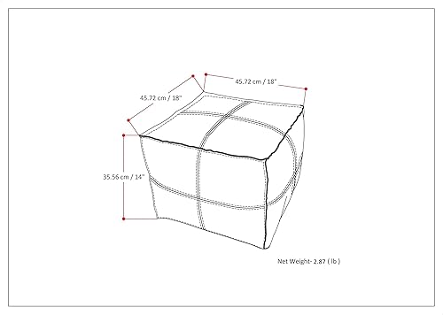 Miniatura 112 de SIMPLIHOME Brody - Puf cuadrado grande de 30 pulgadas de ancho, color gris envejecido, otomana de piel sintética vegana, reposapiés o asiento