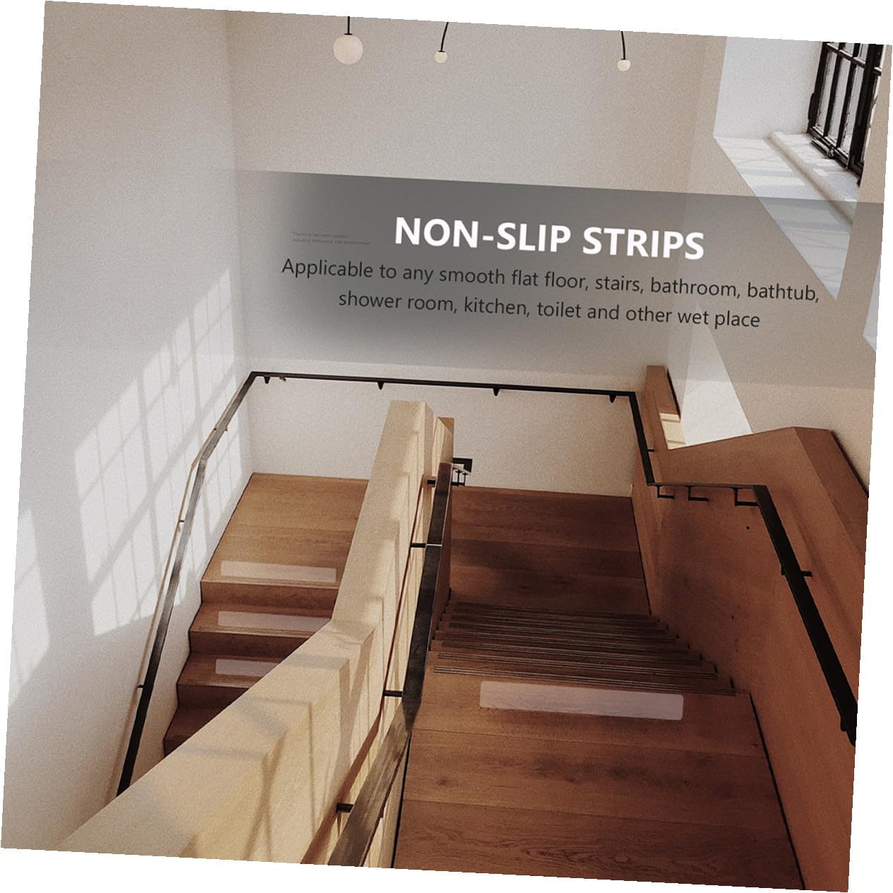 SHOWERORO Tiras Antideslizantes Transparentes para Suelo y Escaleras, 10 Piezas de 15x61 Cm, Cinta de Seguridad Peva Resistente para Bañera, Ducha y Pisos Lisos, Protección Antideslizante