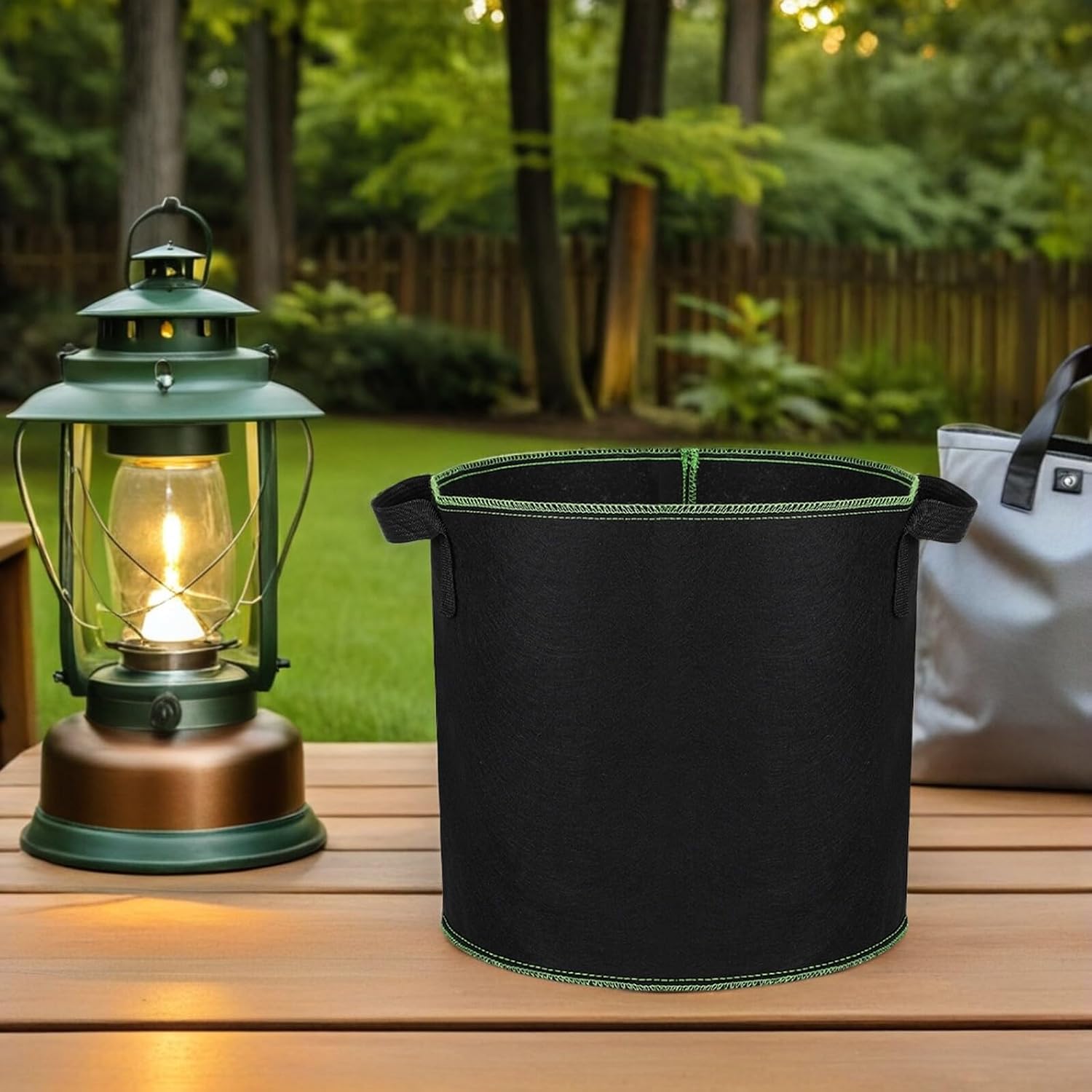 DOITOOL 6pcs Non-Woven Fabric Grow Bags with Handles 4 Gallon Plant Nursery Pots for Indoor and Outdoor Vegetable Seedlings Breeding