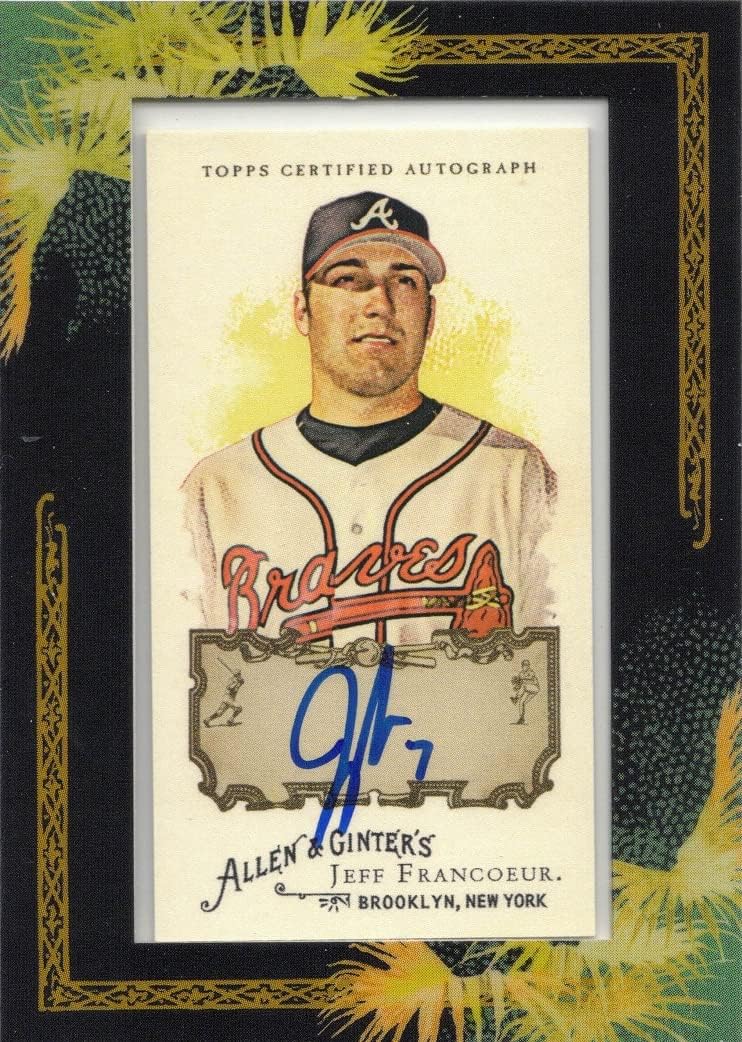 2008 Topps Allen and Ginter #AGA Jeff Francoeur Certified Autograph Baseball Card