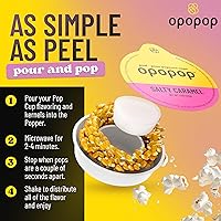 Vista 5 de Opopop Palomitas de Maíz para Microondas - Paquete Variado de 12 Kit de Palomitas Gourmet, Recipiente Plegable de Silicona para Palomitas, Máquina