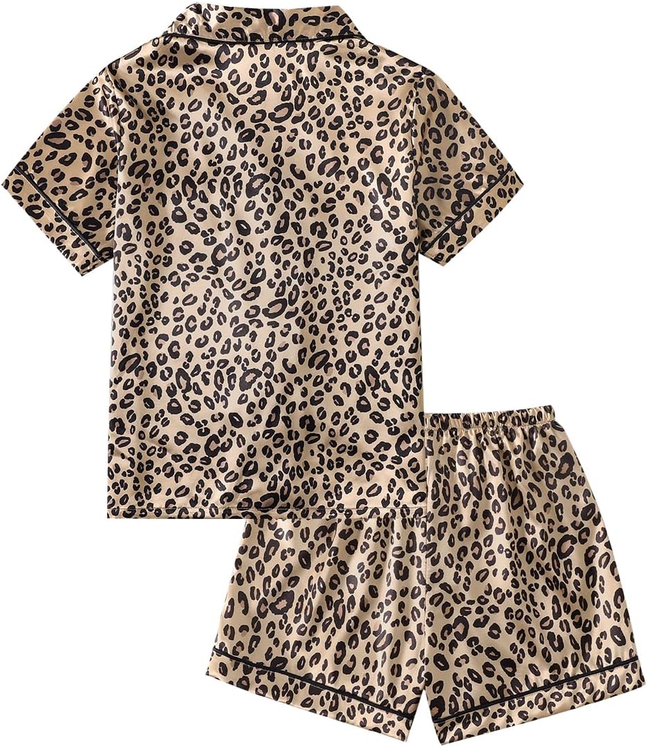 YIJIU Womens Silk Satin Pajamas Set Short Sleeve Sleepwear Soft Button Down Loungewear Two-piece Pjs Sets XS-XXL - Image 4