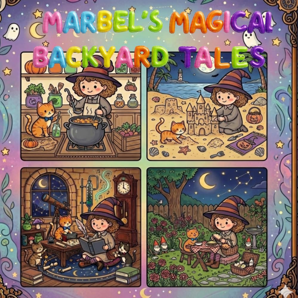 Cottage Spooky Cute Witch coloring book - Coloring Pages for Relaxation and Cozy Living: Relaxing Coloring for Happy Magical lover for All Ages