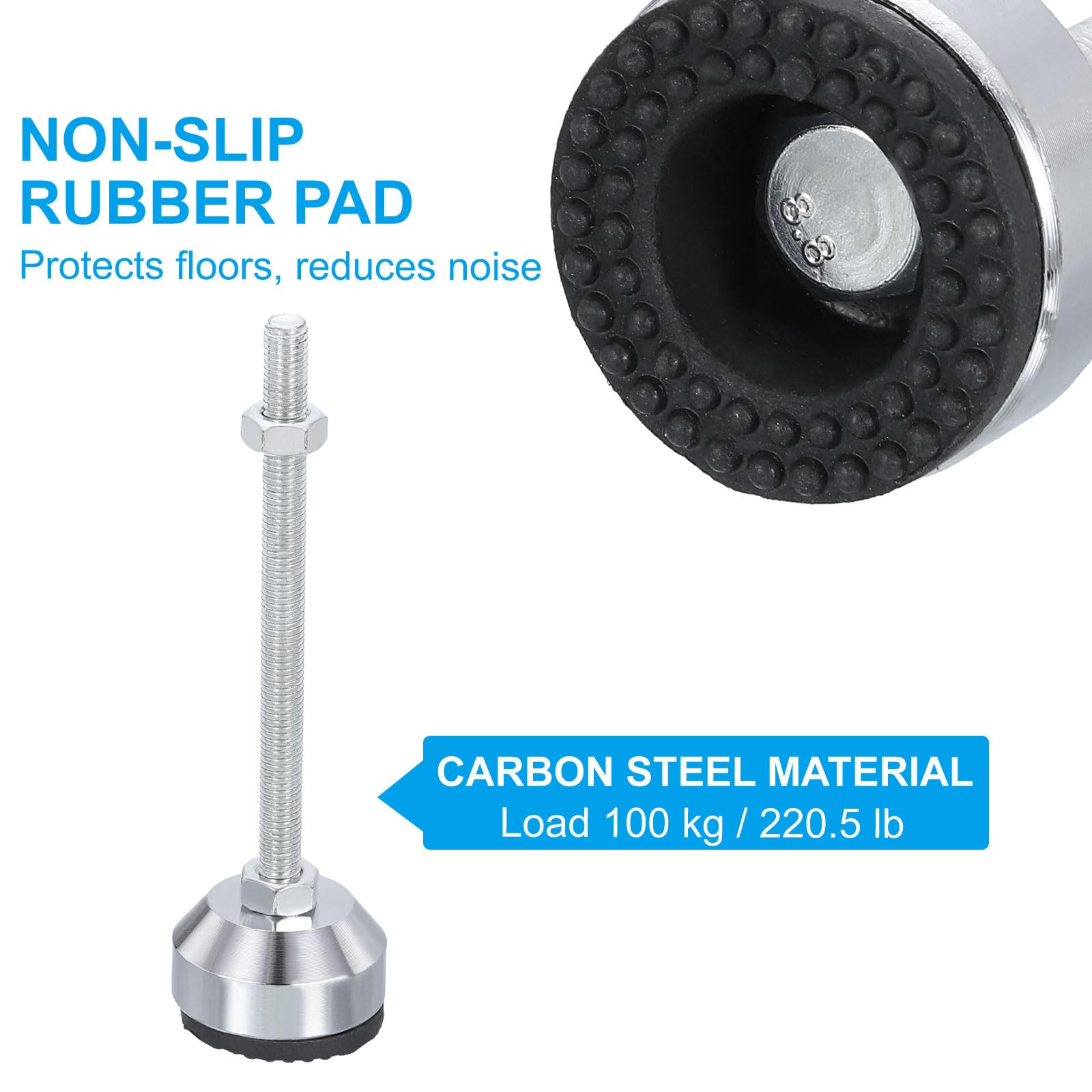 PATIKIL Furniture Leveling Feet 1.6" Dia Base M8 Thread - Image 3