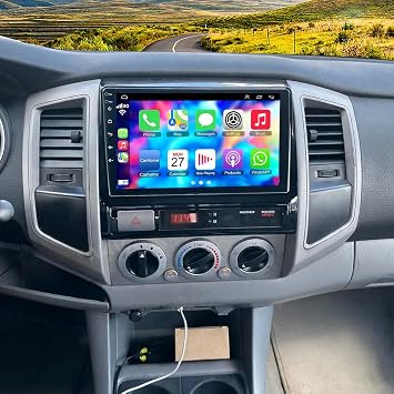 Double Din Car Radio for Toyota Tacoma 2005-2013 Head Unit, 9" Touch Screen Radio for Tacoma Stereo with Backup Camera with Wireless Carplay Android 14 Auto Double Din Stereo Bluetooth FM RDS