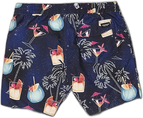 Miniatura 5 de Volcom Traje de baño estándar de 17 pulgadas con cintura elástica para hombre, Lavanda perla