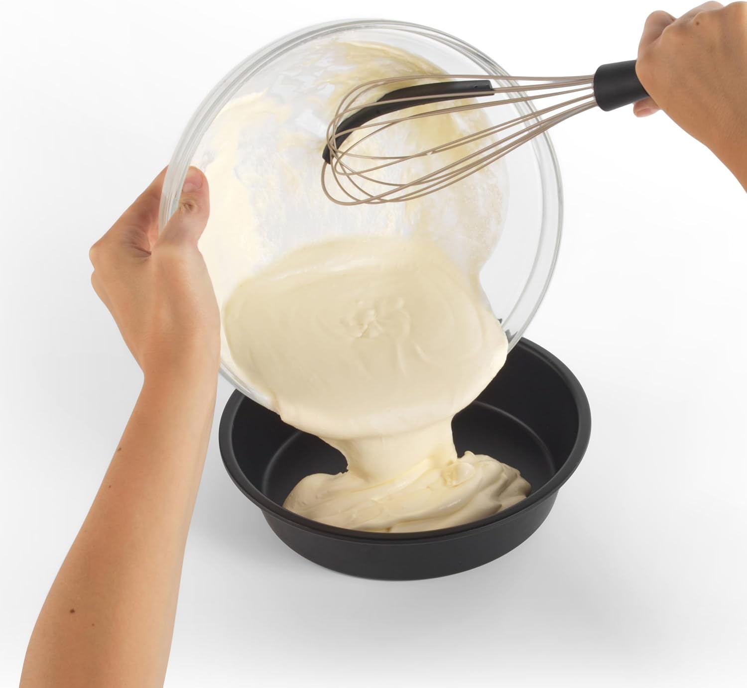 Salter Bakes Cake Tin Set – 3-Piece Round Pans, Non-Stick Baking Tins, Oven Safe Up to 220°C, Cake Moulds, PFOA-Free, Deep Straight Sides, 12/16/21 cm, Sponge/Wedding/Birthday Cakes, Black
