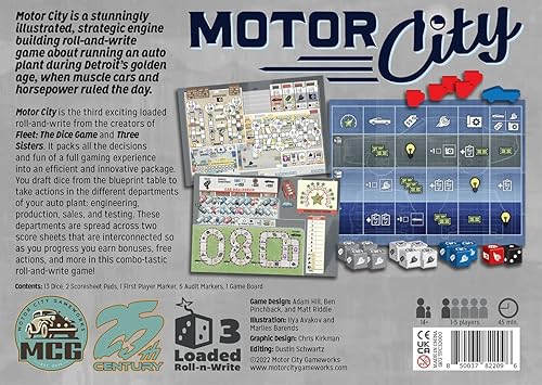 Miniatura 3 de Motor City, un juego de mesa estratégico y escritura sobre la construcción de automóviles en Detroit - 25th Century Games