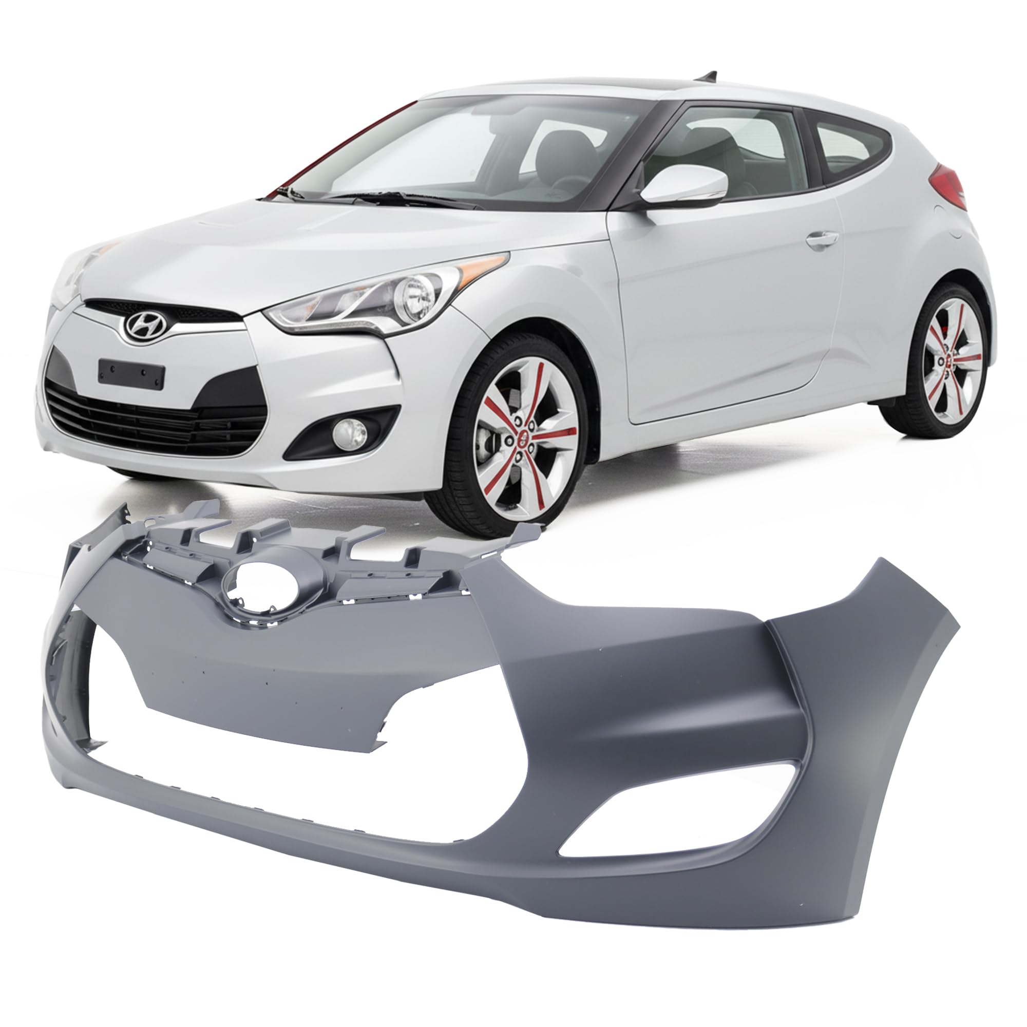 FitParts Compatible with Hyundai Veloster 2012–2016 Front Bumper Cover