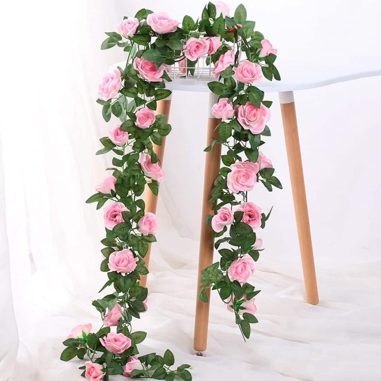 plantes retombantes -campanules-blanc-rose-lilas