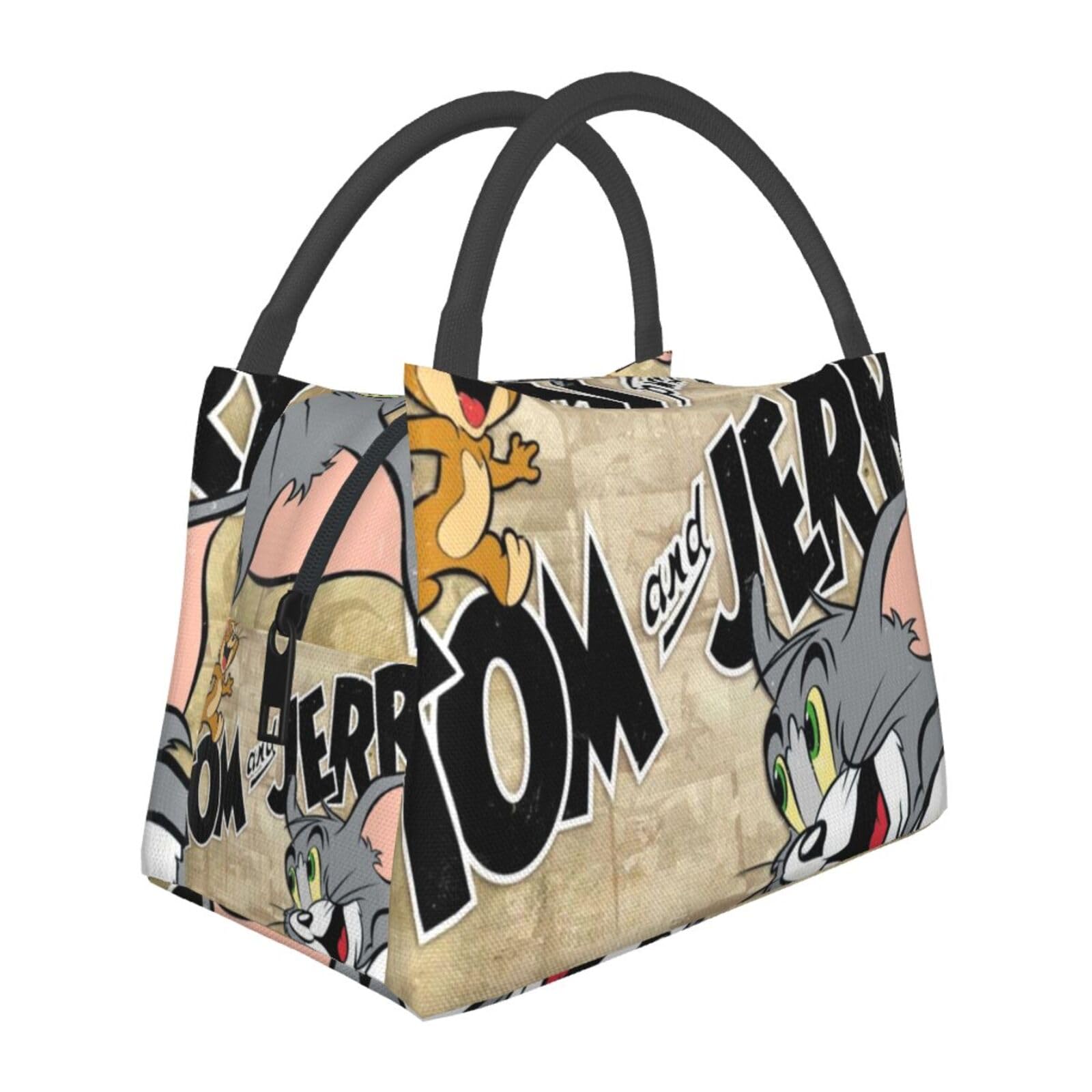 Amazon.co.jp: トムとジェリー(3) 保冷 がま口 ランチバッグ ブラック