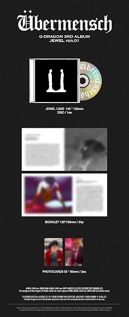 Foto 2 de 8 de G-DRAGON Album - Übermensch Random Jewel ver.+Pre Order Benefits+BolsVos Exclusive K-POP Giveaways Package