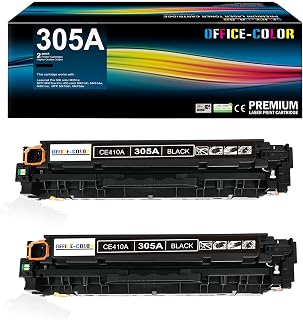 305A Black Toner Cartridge Replacement for HP 305A 305 Black CE410A for Laserjet Pro 400 Color M451dn M451dw M451nw Pro 300 M375nw M475dw M475dn Printe ( 2 Pack)