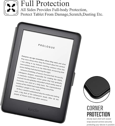 Miniatura 5 de Funda para Kindle (10 generación 2019), piel sintética, delgada, ligera, con funda protectora inteligente de encendido y apagado automático para