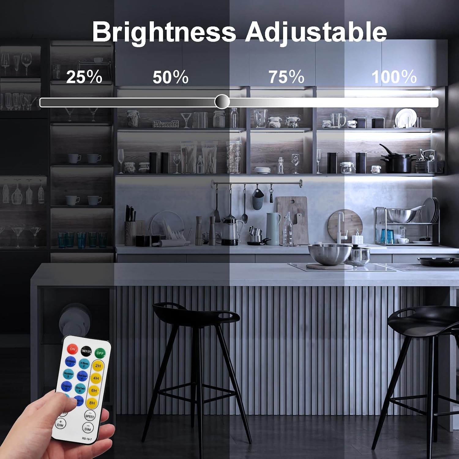 echosari 2 PCS 16.4Ft Strip Lights Battery Operated with Remote Timer image 5