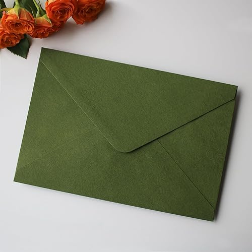 Miniatura 10 de 50 sobres de purpurina A7 con adhesivo autosellante, sobres nacarados de 5.3 x 7.7 pulgadas, perfectos para invitaciones de boda de 5 x 7 pulgadas