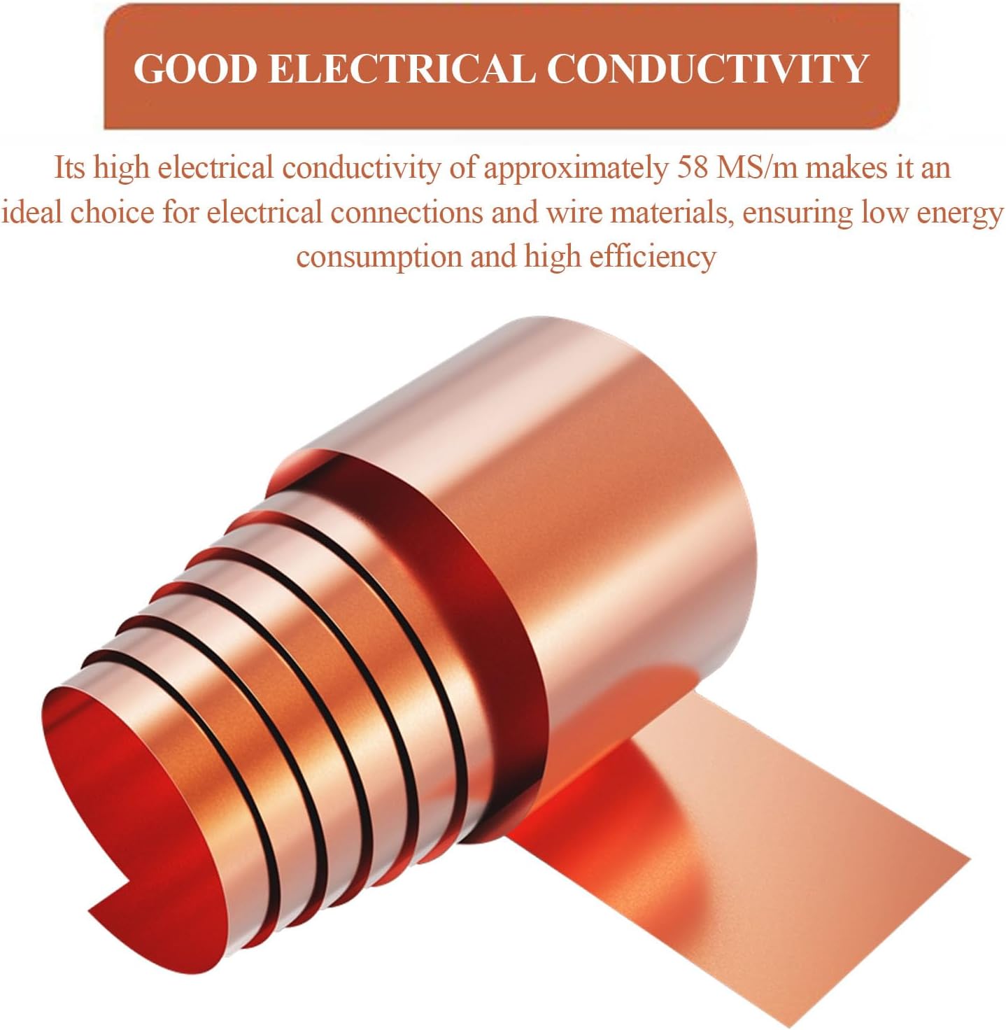 Copper Sheet Roll Thickness 0.4Mm, Copper Plate Metal Foil Length 1 Meter Perfect for DIY Projects, Hobbies and Craft(0.4x120x1000mm)