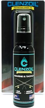 Clenzoil Marine & Tackle - Fishing Gear Oil Lubricant - for Fishing Reels, Boat Motors, Downriggers & More - Easily Oil Applicator - 2 oz Pump Sprayer